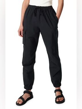 Sweaty Betty Black Drawstring Cargo Joggers size M